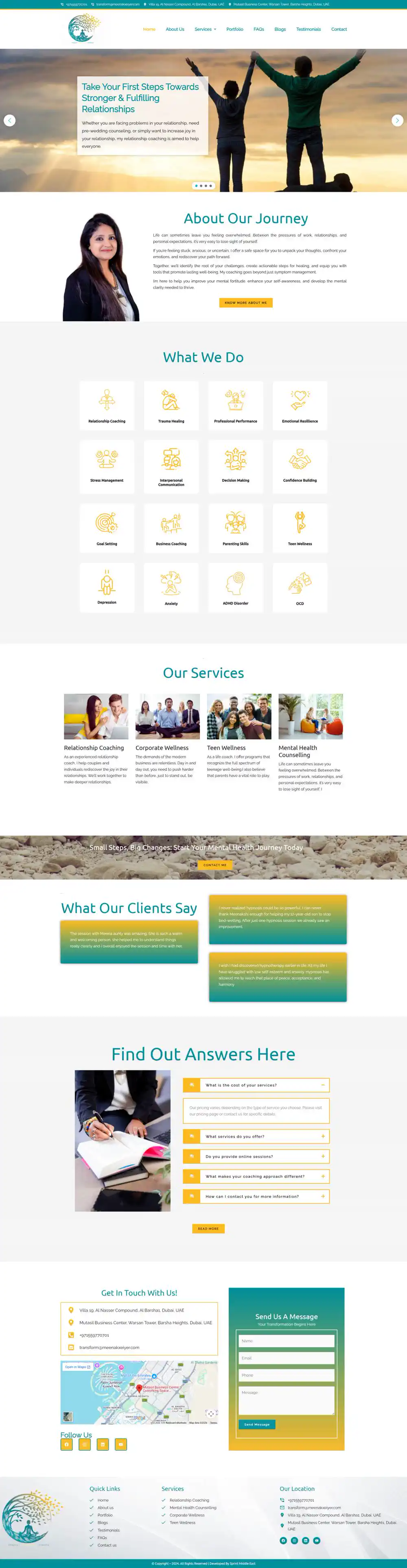 Meenakxe Iyer website showcase